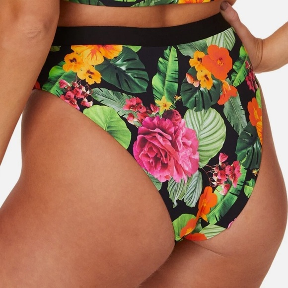 Andie The Banded Cheeky  bikini bottom size medium floral print NEW - Picture 2 of 7